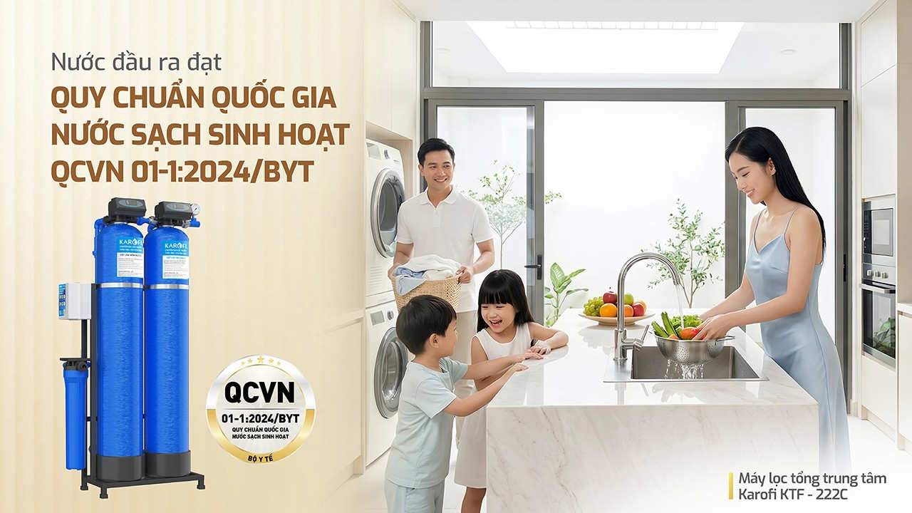 Máy lọc nước tổng đầu nguồn Karofi KTF - 222C
